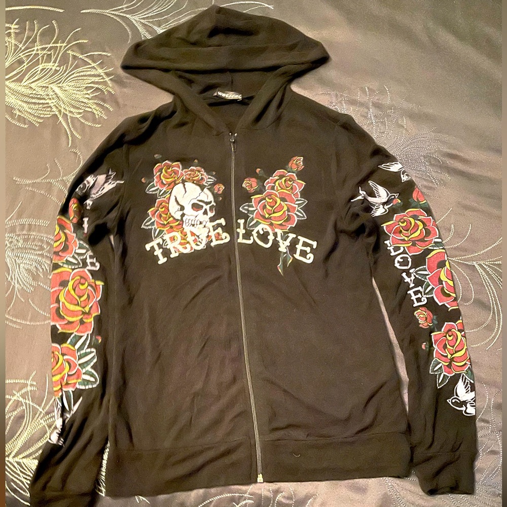Wetseal Zip-Up Hooded Sweatshirt
